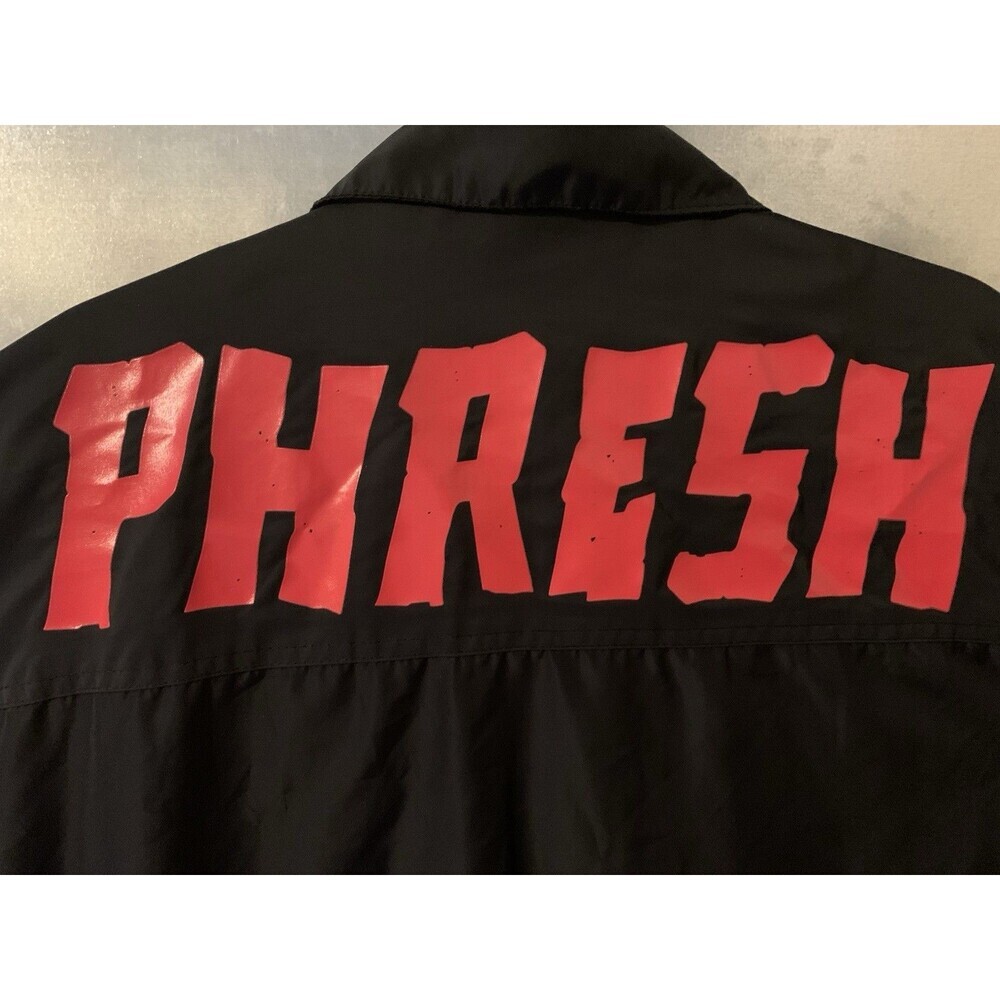 KLEEP PHRESH Mesh Lined Snap Up Short Sleeve Pocketed Polyester Shacket L BLACK - Picture 2 of 16